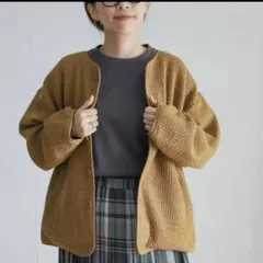 美品　アーバンリサーチ　キルトノーカラージャケット