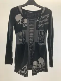 ゴーストオブハーレム 長袖Tシャツ スカル 十字架 ドクロ タンクトップ 重ね着