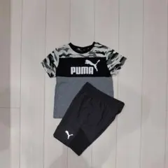 プーマ カモフラージュ Tシャツ ハーフパンツ 上下 セット 130cm