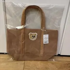 新品 フェイラー オールドテディ ワッペントートバッグ ベージュ 小 正規品