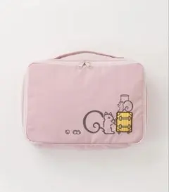 鎌倉紅谷 リスくん トラベルポーチ ピンク