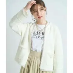 Apuweiser-richeパールデザインニットジャケット