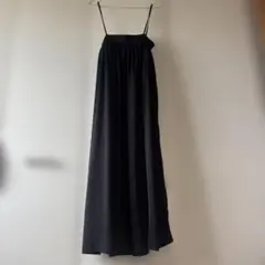 natural couture 黒 キャミソールロングワンピース