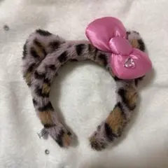 USJ ヒョウ柄カチューシャ ピンクリボン