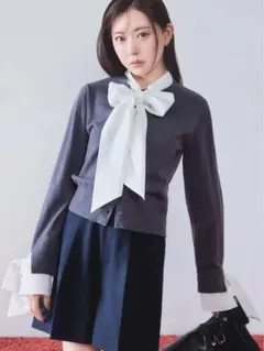 2025 AW snidel ボウタイドッキングニットプルオーバー