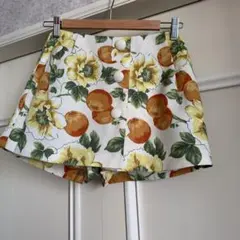 花柄 キュロット ショートパンツ