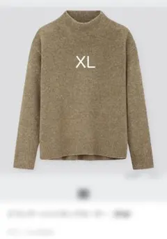 UNIQLO スフレヤーン ハイネックセーター XL 緑 GREEN