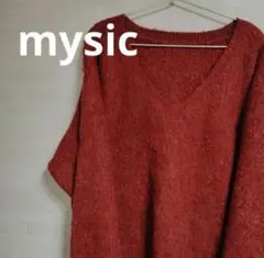 mystic ミスティック トップス ニット セーター 長袖 フリー 赤系