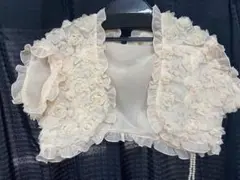 ボレロ　結婚式　レース　花柄　お呼ばれ　半袖　高級
