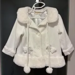 NiNi LACK ボアコート ホワイト 95cm 女の子　上着　アウター　防寒