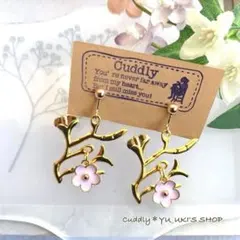 ハンドメイド＊春待つ桜イヤリング＊ピアス変更可