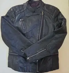 お値下げ【Gap】黒レザーライダースジャケット レディース