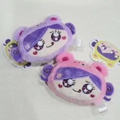 しなクマ フェイスマスコット 2コセット パープル ピンクのサムネイル