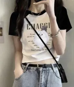 SHEIN ミニT Mサイズ 猫　Y2K 半袖