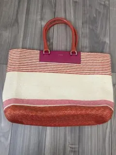 FURLA ストライプ トートバッグ かごバッグのサムネイル