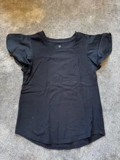 GAP ギャップ KIDS キッズブラック フリル袖 Tシャツ M 130.