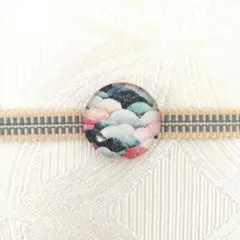 帯留め　日本の伝統柄　扇面　真田紐セット！