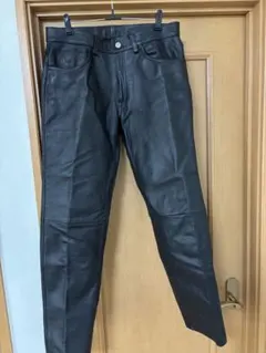 DEP'T. ブラックレザー パンツ 34サイズ
