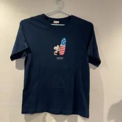 GREENBOWL PEANUTS スヌーピー 刺繍 Tシャツ ネイビーのサムネイル