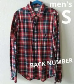 BACK NUMBERチェックシャツ メンズ S