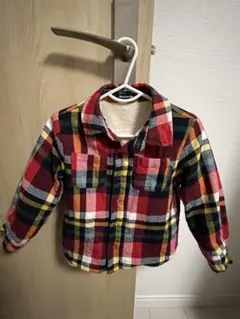 Moujonjon チェック柄シャツジャケット100㎝