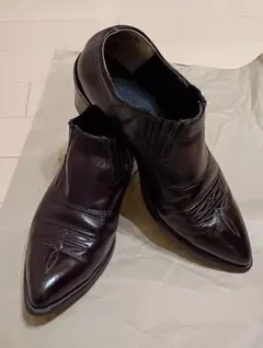 上*士様 ウエスタンブーツ 黒 レザー ローファー風 - メルカリ