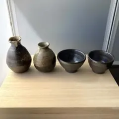 【酒器 4点セット】 徳利(とっくり) ぐい呑み 日本酒 晩酌セット