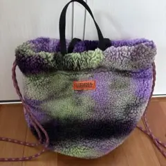 ユニバーサルオーバーオールモコモコ巾着ショルダー
