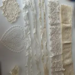 アイボリー レースリボン セット