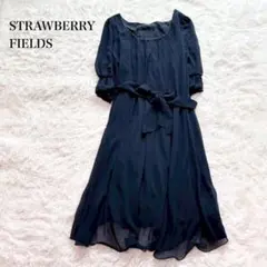 ストロベリーフィールズ ウエストリボンシフォンワンピース フォーマル セレモニー