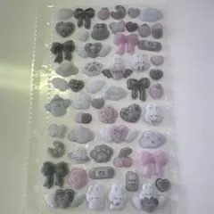 おすそ分け　ふわふわドロップシール　しろくろふわふわ　クーリア