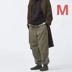 Uniqlo U ワイドフィットパラシュートカーゴパンツ M オリーブ