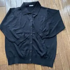 GLACIER ブラック長袖カーディガン