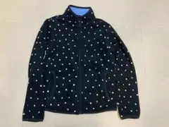 ユニクロ　水玉フリース　ジャケット　140 ドット　黒　ブラック　カーディガン