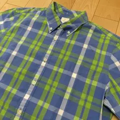 ギャップ GAP 半袖シャツ チェック柄 ブルー グリーン Mのサムネイル