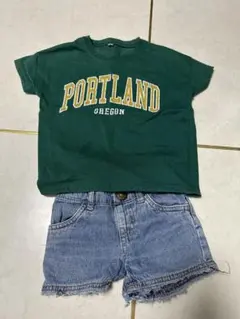 （本日のみ）PORTLAND OREGON Tシャツとデニムパンツセット