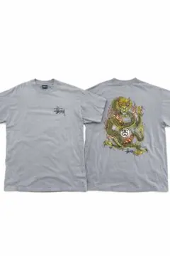 [SALE］Stüssy ドラゴンTシャツ L グレー　90's old