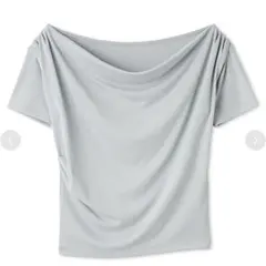ドレープネックオフショルカットソー（FRAY I.D） LBLUのサムネイル