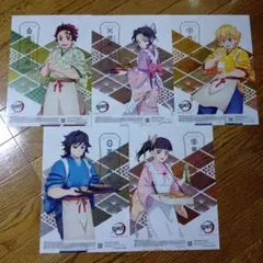 鬼滅の刃 和服キャラクター クリアポスター 5枚セット