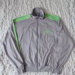 アディダス ファイヤーバード トラックジャケットXL 灰×黄緑