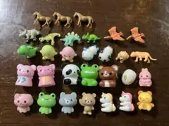 バスボール　置き物　ミニチュア　フィギュア　動物　恐竜　おままごと　30点