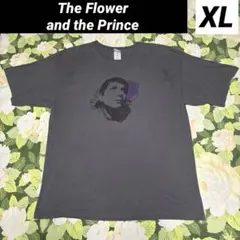 【値下げOK】花と王子様 US古着Tシャツ XL チャコールグレー アート系