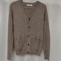 BEAMS LIGHTS ケーブルニット カーディガン ベージュ M