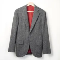 新品同様 MAGEE社 ドネガルツイード テーラードジャケット Lサイズ グレー 新品同様 MAGEE社 ドネガルツイード テーラードジャケット L