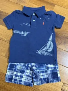 値下げ！Ralph Lauren 24M ポロシャツ ショートパンツセットアップ