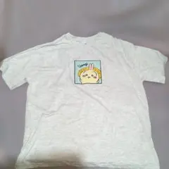 ちいかわ Tシャツ グレー うさぎ サガラ刺繍