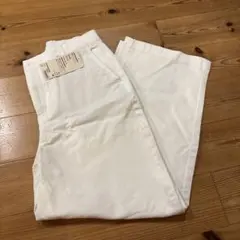 未使用タグ付　無印良品　縦横ストレッチチノワイドパンツ　オフ白　Mサイズ