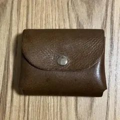 姫路レザー ミニ財布 ブラウン 牛皮