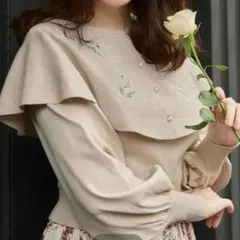 新品未使用品◎Her lip to ロイヤルレーストリミングケーププルオーバーのサムネイル