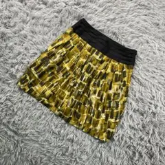 BALLSEY シルク100％ アート柄 タックスカート 38 M 日本製のサムネイル